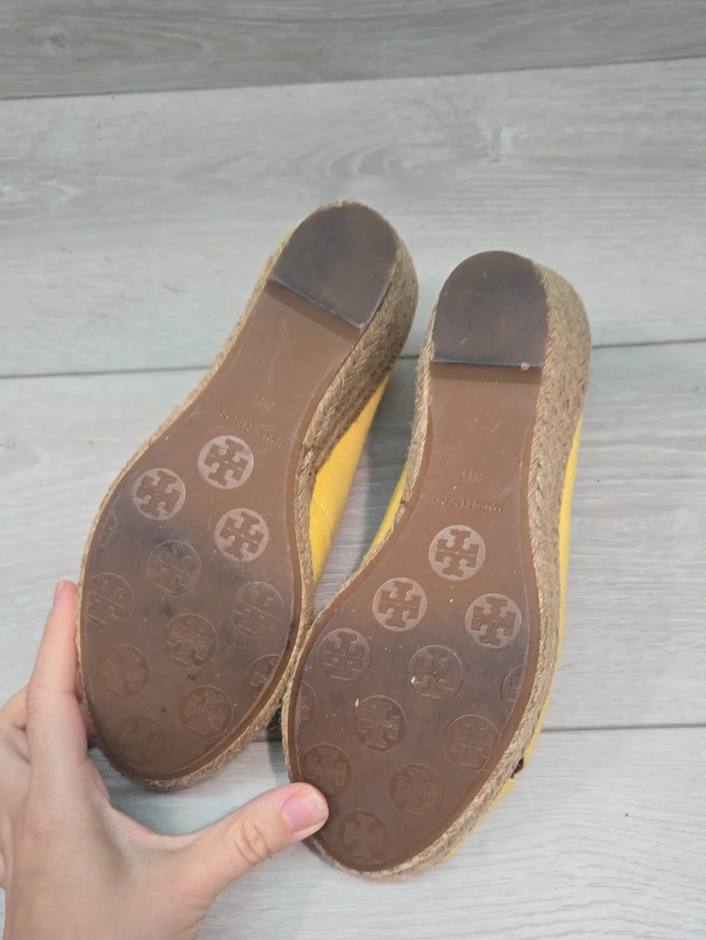 Tory Burch Women Filipa Espadrille Wedge Open Toe Shoes Sandals Sz 8B